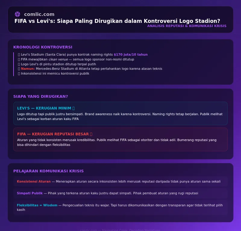 Infografik FIFA vs Levi's: Siapa Paling Dirugikan?