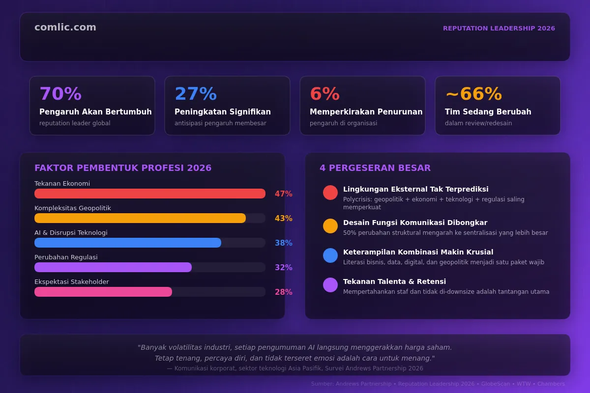 Infografik Reputation Leadership 2026 - Empat Pergeseran Besar